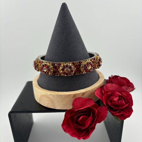 Red and Gold XOXO Metal Bracelet - Picture 1 of 4